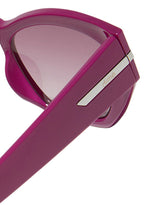 Dime Optics Sawtelle Polarized Sunglasses in glossy berry garnet gradient — detail view 2