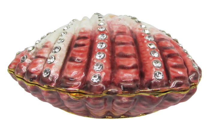 Scallop Shell Jeweled Trinket Box Austrian Crystals