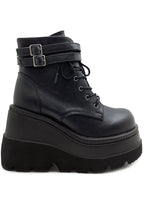 Demonia Shaker Platform Boots in Black