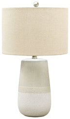 Shavon - Ceramic Table Lamp  - Beige / White