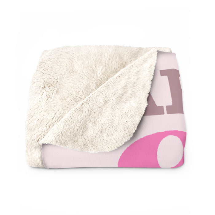 Sherpa Blanket — "Happy, Alive & Built to Survive" Cozy Throw