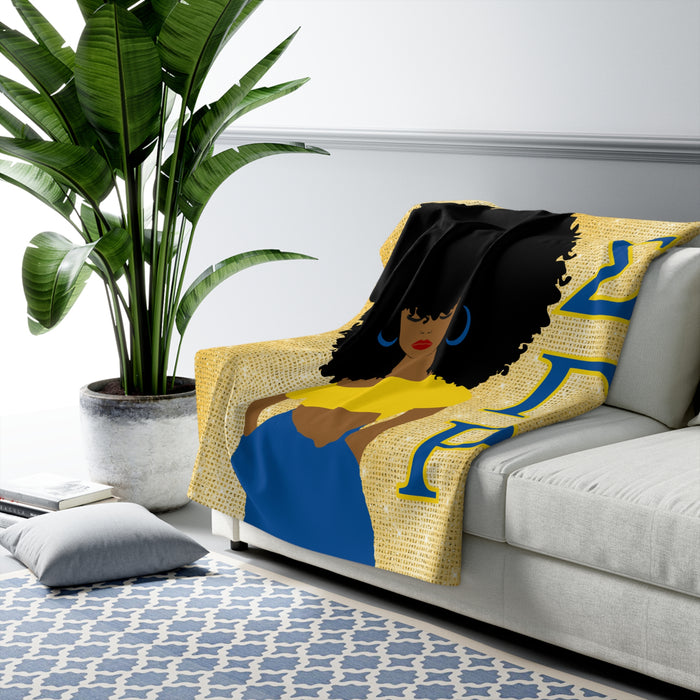 Sigma Gamma Rho Sherpa Blanket — Afrocentric Cozy Throw