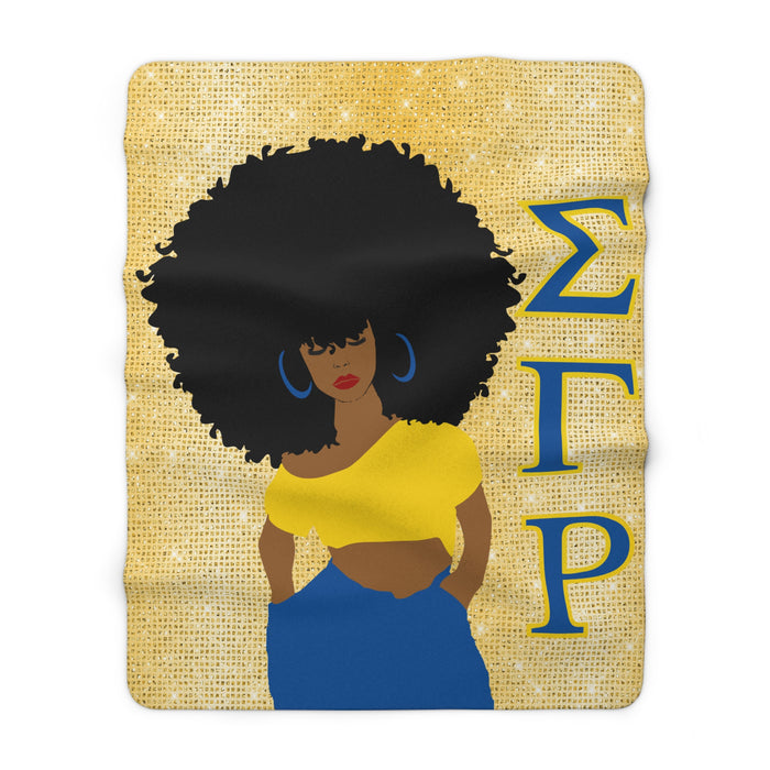 Sigma Gamma Rho Sherpa Blanket — Afrocentric Cozy Throw