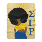 Sigma Gamma Rho Sherpa Blanket — Afrocentric Cozy Throw
