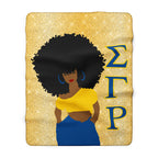 Sigma Gamma Rho Sherpa Blanket — Afrocentric Cozy Throw