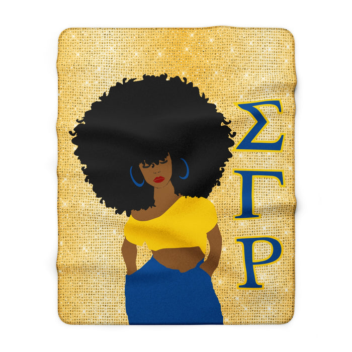 Sigma Gamma Rho Sherpa Blanket — Afrocentric Cozy Throw