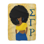 Sigma Gamma Rho Sherpa Blanket — Afrocentric Cozy Throw