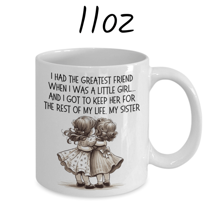 Sister Gift from Sister, Personalized Coffee Mug: I Had The Greatest Friend...