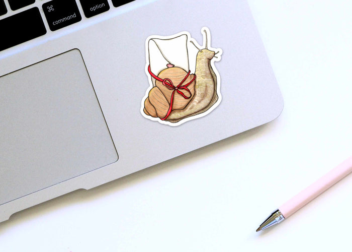 PinkPolish Design Stickers "Snail Mail" Vinyl Die Cut Sticker