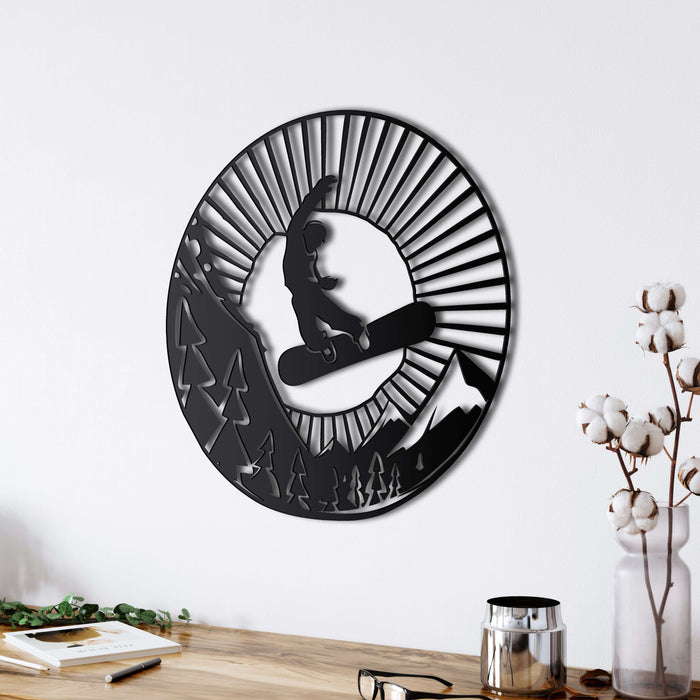Snowboarder Metal Wall Art - Decor available at Dekadron for $95.90