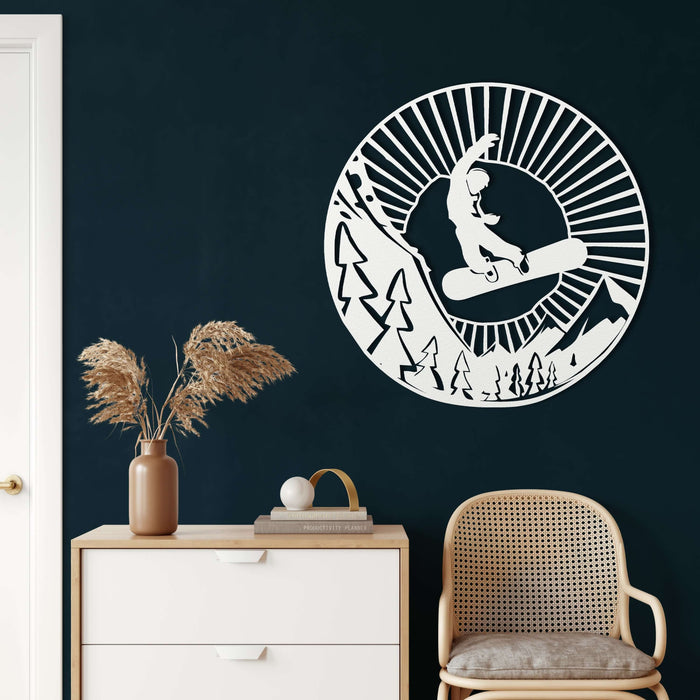 Snowboarder Metal Wall Art - Decor available at Dekadron for $82.90