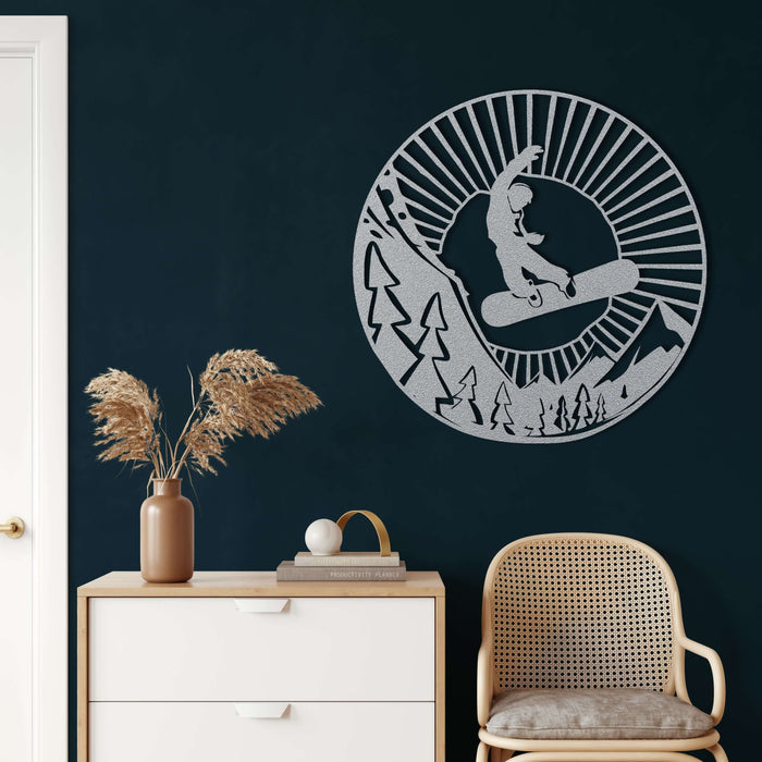 Snowboarder Metal Wall Art - Decor available at Dekadron for $82.90