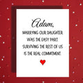 Son-in-Law Greeting Card: Marrying Our Daughter