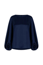 Sophia Round Neck Long Sleeve Top Navy