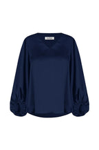 Sophia V-Neck Long Sleeve Top Navy