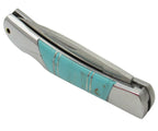 Southwestern Turquoise Inlay Pocket Knife, w/Bolsters