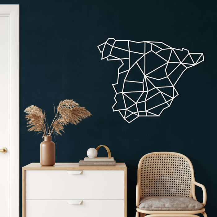 Spain Map Metal Wall Art - Decor available at Dekadron for $84.90