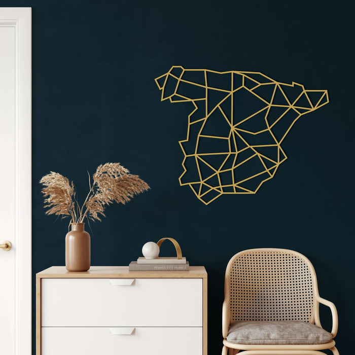 Spain Map Metal Wall Art - Decor available at Dekadron for $84.90