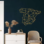 Spain Map Metal Wall Art - Decor available at Dekadron for $84.90