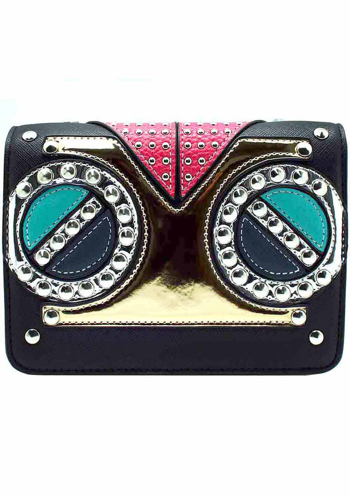 LASR Studded Owl Crossbody Bag — product view