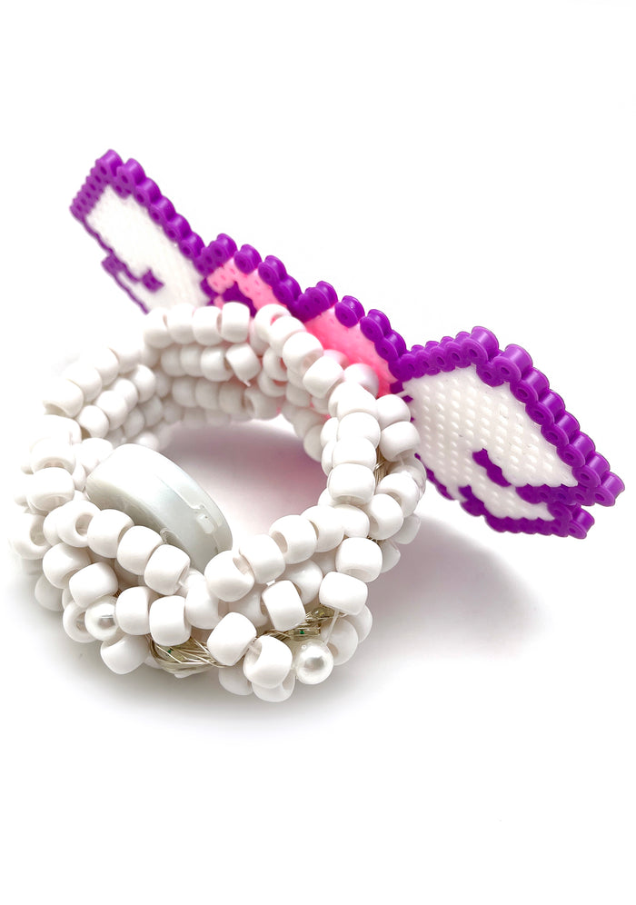 LASR Sweet Serenity Light Up Pendant Rave Kandi Bracelet — back view