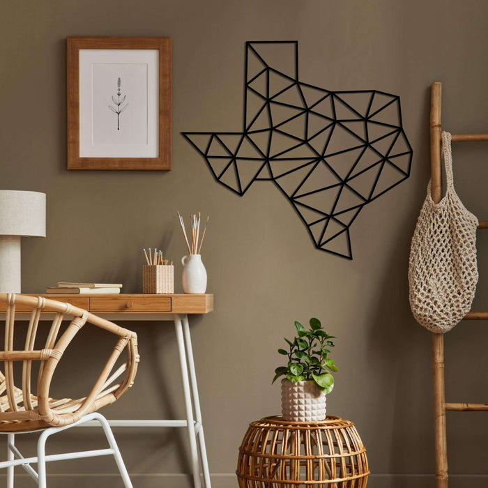 Texas Map Metal Wall Art - Decor available at Dekadron for $89.90