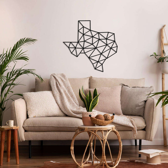 Texas Map Metal Wall Art - Decor available at Dekadron for $89.90