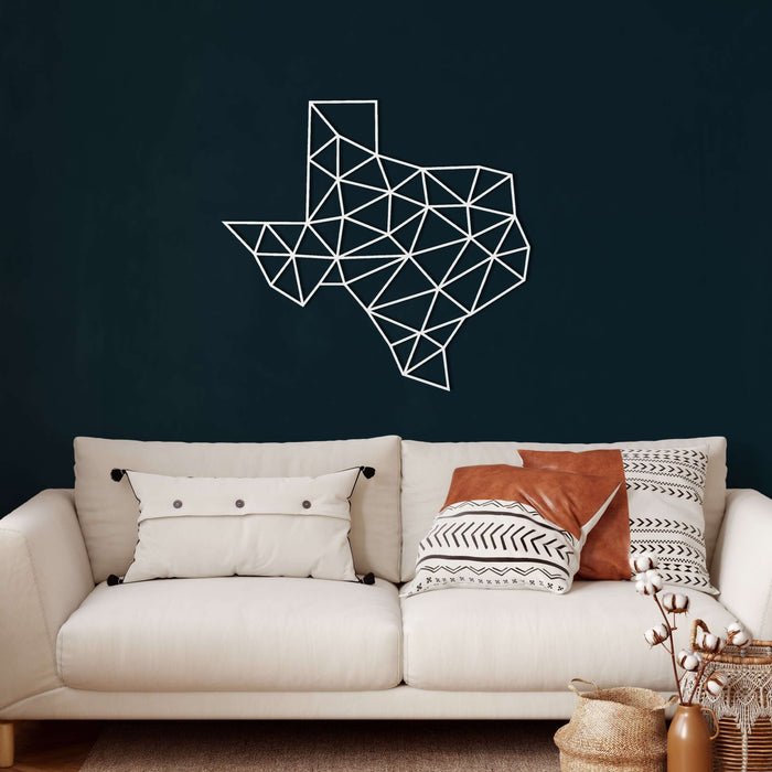 Texas Map Metal Wall Art - Decor available at Dekadron for $94.90