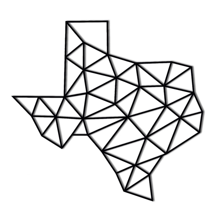 Texas Map Metal Wall Art - Decor available at Dekadron for $89.90