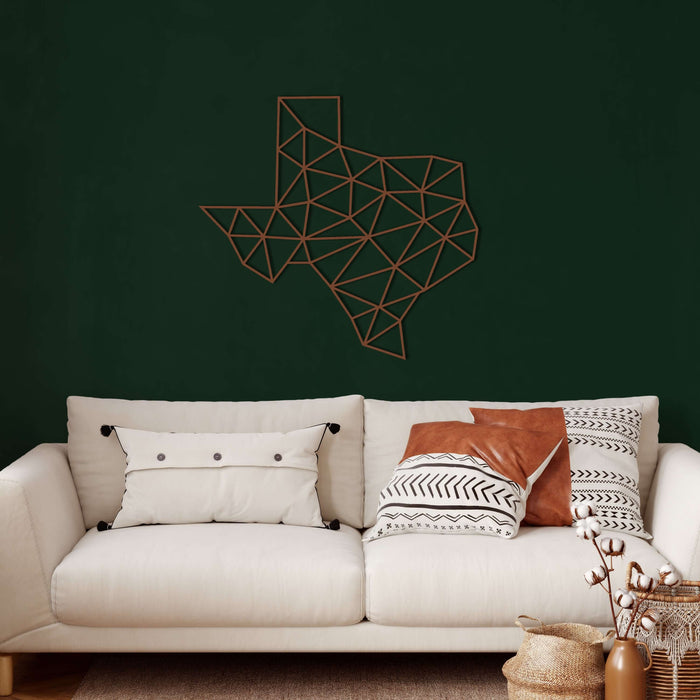 Texas Map Metal Wall Art - Decor available at Dekadron for $94.90
