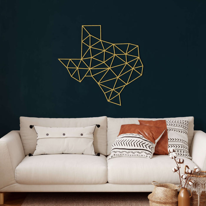 Texas Map Metal Wall Art - Decor available at Dekadron for $94.90