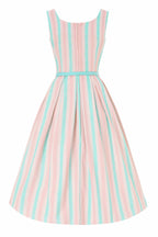 Amanda Pastel Striped Swing Dress