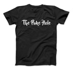 The Puke Hole Original White Print T-Shirt & Apparel Standard T Black