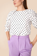 Top Claire Lunares B/N · Rivera ·