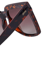 Dime Optics Topanga Sunglasses in tortoise brown gradient — detail view 2