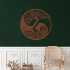 Tree of Life Yin Yang Metal Wall Art - Decor available at Dekadron for $74.90