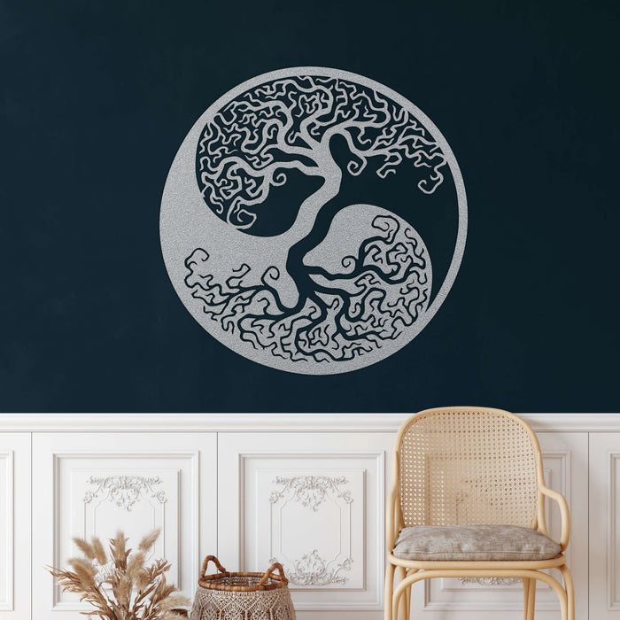 Tree of Life Yin Yang Metal Wall Art - Decor available at Dekadron for $74.90