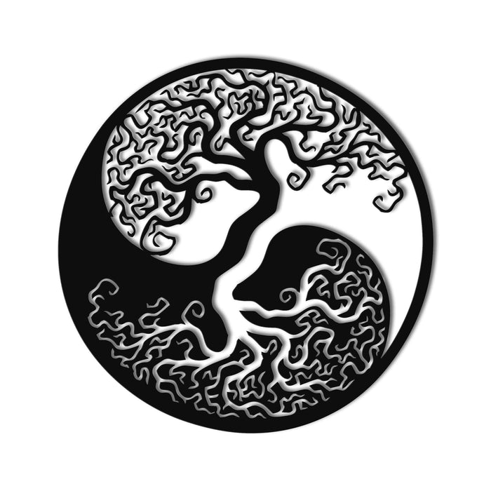 Tree of Life Yin Yang Metal Wall Art - Decor available at Dekadron for $69.90