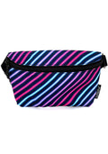 Fydelity Ultra Slim Light Show Fanny Pack with light beam graphics on rave festival belt bag — front view