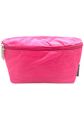 Fydelity Ultra Slim Pink Blast Neon Pink Fanny Pack with adjustable nylon belt on festival belt bag — front view