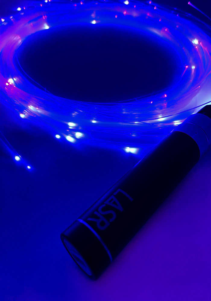 LASR Ultraviolet Fiber Optic Light Up Whip — detail view