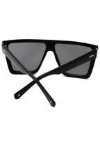 Dime Optics Unlocked Sunglasses in matte black grey mirror — back view