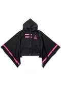 ACDC Rag Uzurai Cyberpunk Tech Kimono Black Pink Jacket — front view