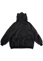 ACDC Rag Uzurai Cyberpunk Tech Oversized Black Pink Jacket — back view