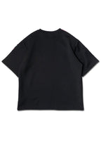 ACDC Rag Uzurai Cyberpunk Tech Oversized Black Pink Tee — front view