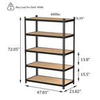 Kitchen Shelves with a 400 pound weight capacity