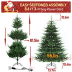 Realistic christmas tree 6.5 ft with lights