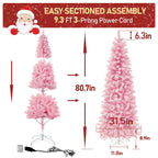 6ft Slim Artificial Tree with Led Lights