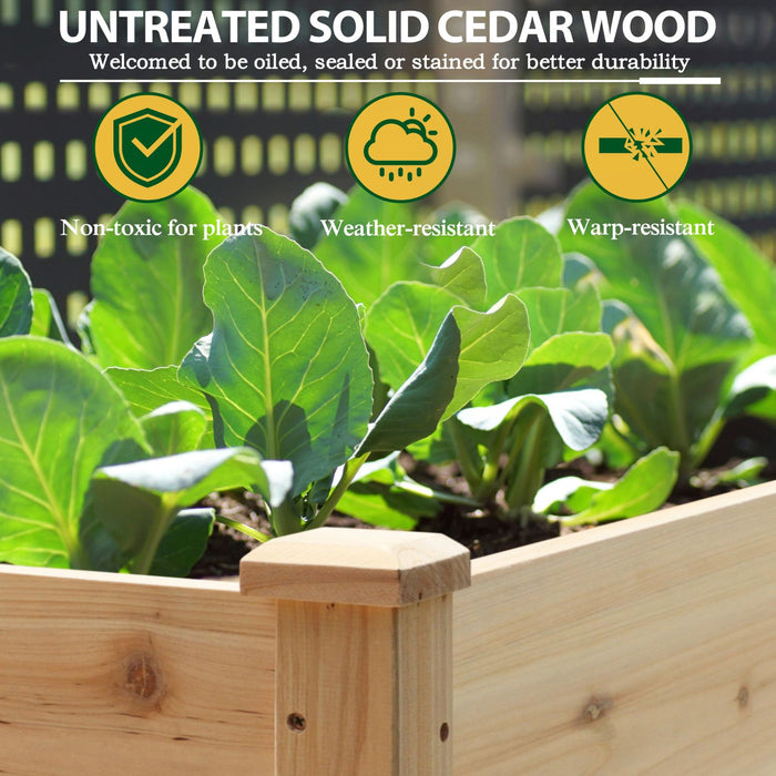 Veikous elevated planter, burlywood