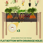 Wood raised garden box